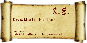 Krautheim Eszter névjegykártya